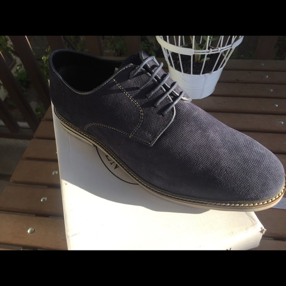 Steve Madden Horten Suede Oxfords (Navy) - Picture 2 of 5